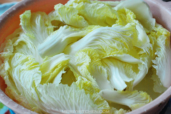 Soak & Rinse Chinese Cabbage